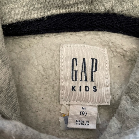 Gap Kids Gray Hoodie Size Medium / 8 Sweatshirt Pullover - Picture 8 of 12